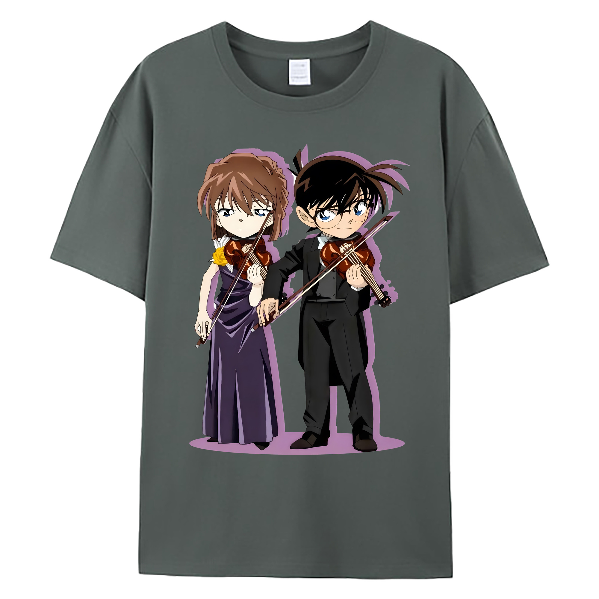 （画像用） 名探偵コナン 灰原 哀 はいばら あい Detective Conan Anita Hailey、Vi Graythorn Haibara Ai 綿100％ メンズ半袖Tシャツ｜肌触りやわらか＆通気性